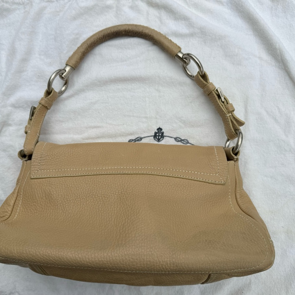π―% Authentic Vintage Prada Small Shoulder Bag Nude w COA - Picture 8 of 16